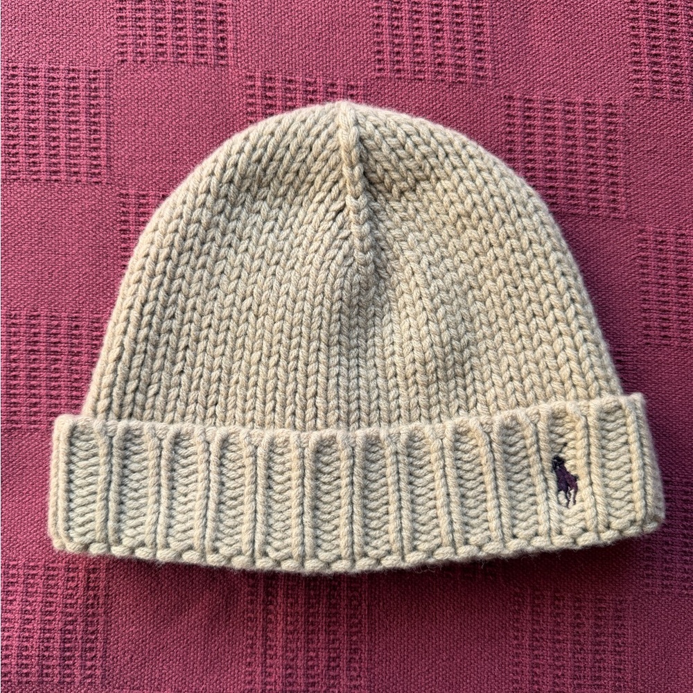 Polo by Ralph Lauren Cream Knit Beanie